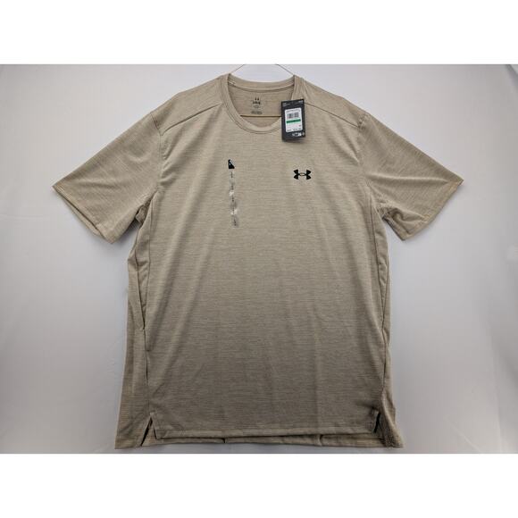 NWT Under Armour Men's UA Tech Vent Short Sleeve in City Khaki sz Large - Picture 3 of 7